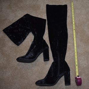 Velvet black Thigh highs